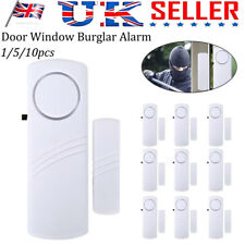 1/5/10PC Wireless Security Burglar Alarm Home Window Door System Magnetic Sensor