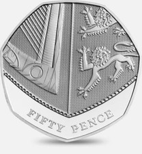 Rare 50p fifty pence coin Shield of Royal Arms  2008 - 2020 Circulated