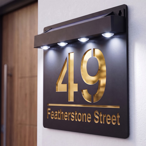 Laser house number - laser, plaques