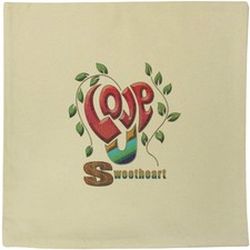 40cm x 40cm 'Sweetheart’s Colorful Heartline' Canvas Cushion Cover (CV00041128)