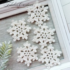 5 Handmade Crochet Snowflake