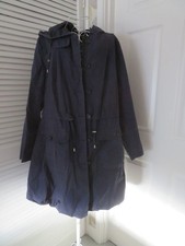 Rocha.John.Rocah navy hooded coat size 16 - 'bubble' hem line