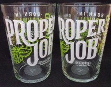 2 X New Proper Job Pint Glasses 2023 St Austell Brewery Glasses.  BRAND NEW