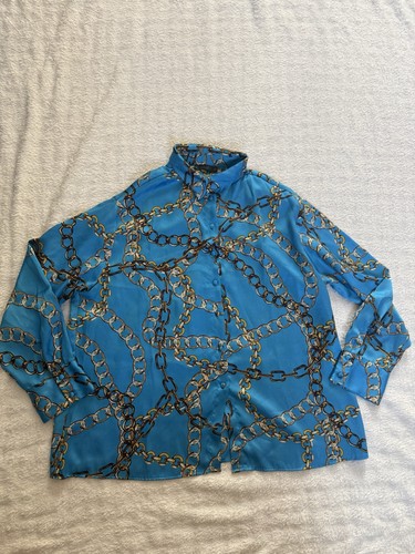 Dunnes chain print shirt blue - chain,