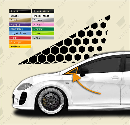 Front quarter window decals