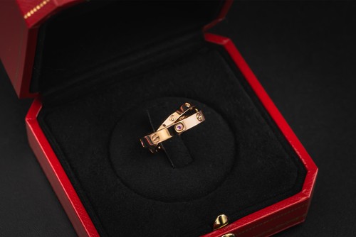 Cartier love double ring - love, pink