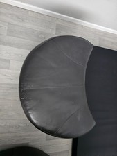 Brown leather swivel sofa - brown,