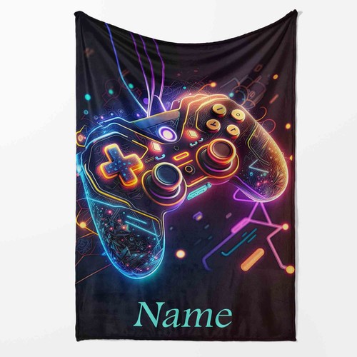 Neon gamer remote - remote, blanket