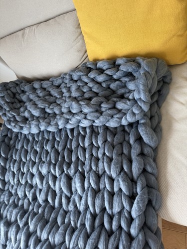 Chunky knit throw blanket - blanket,
