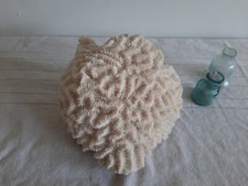 Large Vintage Natural Brain Coral Original White Rare Nautical Prop Sea Find Old