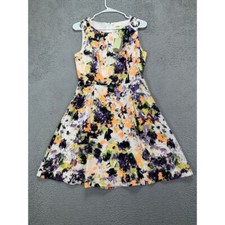 Maeve Dress Womens 4 Multi Floral Anthropologie Fit Flare Sleeveless Ladies NEW