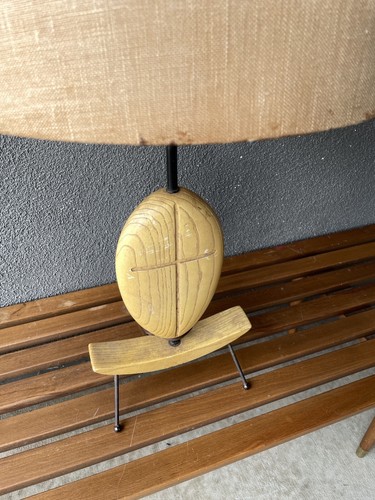 Wood iron lamp mid - wood,