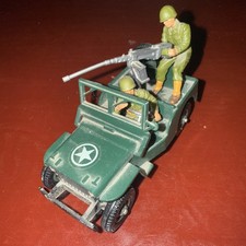 Vintage Britains Military Vehicle No 9786 US Jeep; Green Wheels