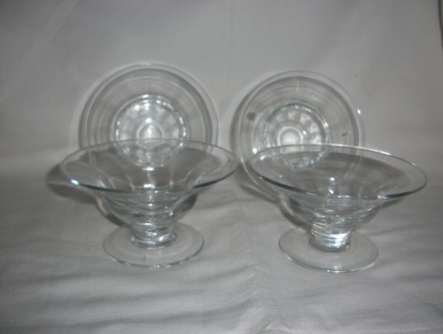 Four matching vintage glass - vintage,
