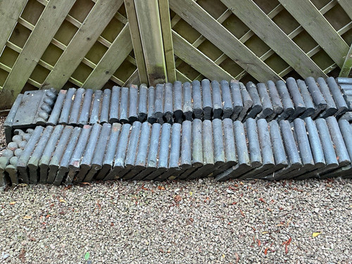 Blue victorian edging bricks - blue,