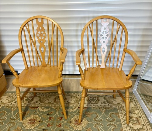 Pair vintage solid pine - pair,