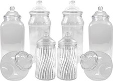 8 Assorted Empty Retro Plastic