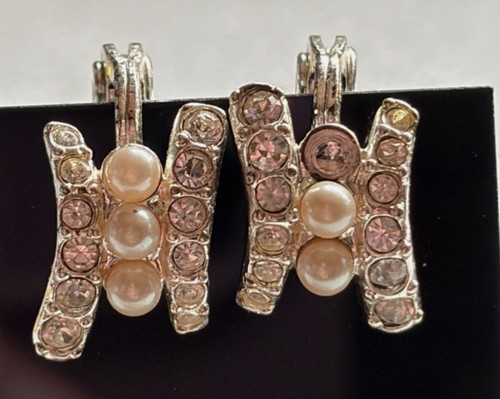 Monet clip earrings faux - on,