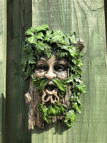 Greenman garden wall plaque - greenman,