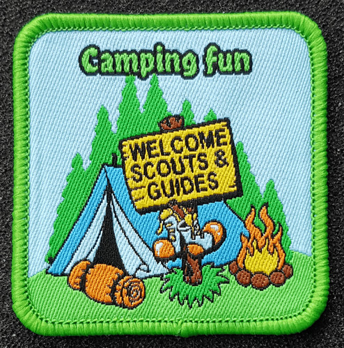 Camping fun badge girlguide - badge,
