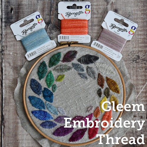 Hand dyed gleem embroidery - dyed,