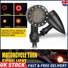 2x Black Motorcycle Turn