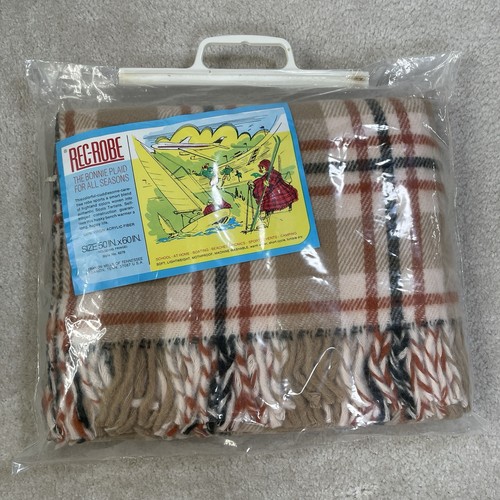 Vtg new rec robe plaid - vtg, throw