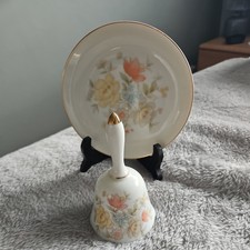 British Home Stores Vintage China Bell & Plate