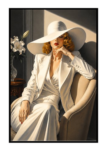 Vintage art deco lady - deco,