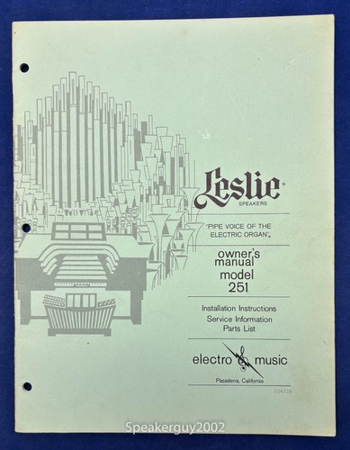 Original leslie speaker model - speaker,
