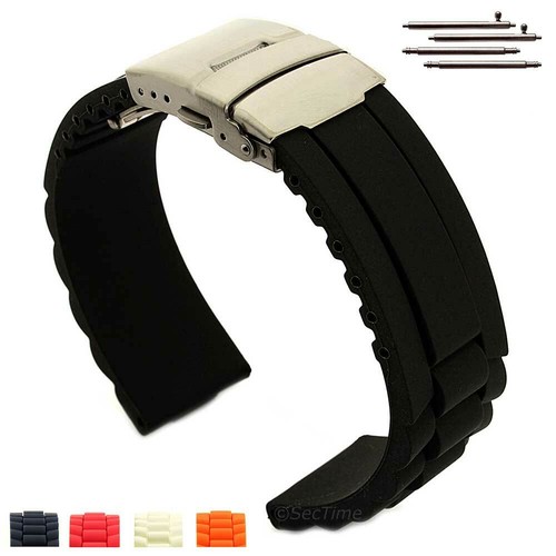 Silicone rubber watch strap - watch,
