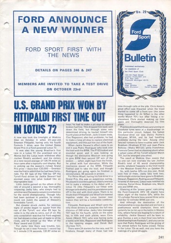Ford sport bulletin magazine - sport,