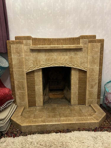 Art deco fireplace surround - fireplace,