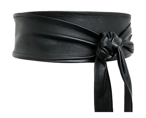 Leather obi belt for - obi,