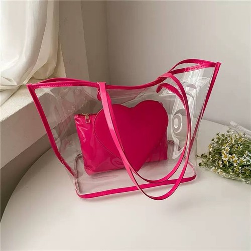 Clear jelly tote bag pink - jelly,