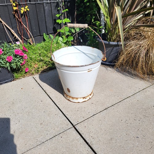Authentic vintage white enamel - authentic,