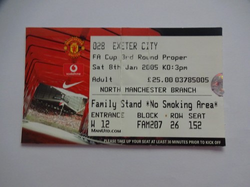 Ticket stub manchester - stub,