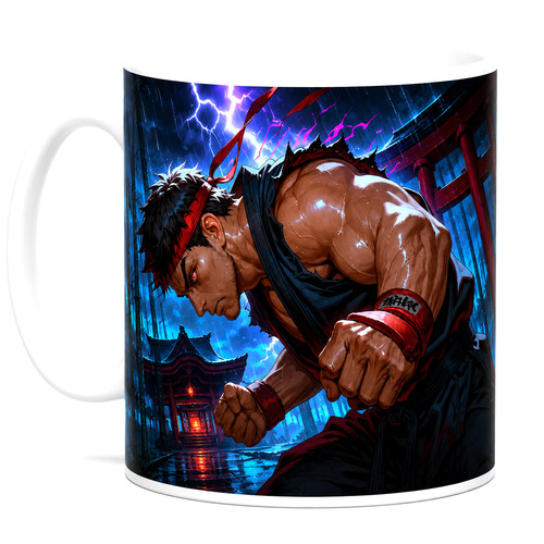 Street fighter ryu mug retro - street,