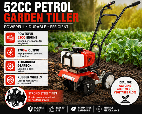 Powerful 52cc stroke garden - 52cc,