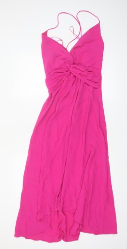 Zara women pink midi slip - zara,