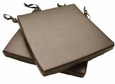 2 Brown Faux Leather Square