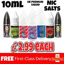 No Frills 10ml Nic Salt Shot E liquid Vape Juice Flavour Nicotine 20mg 50/50