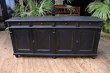 ? Big! Old 2m Antique Style Pine/Black Painted Sideboard/Dresser Base/TV Stand