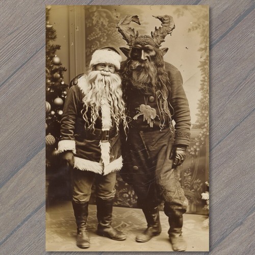 Postcard krampus evil santa - krampus,
