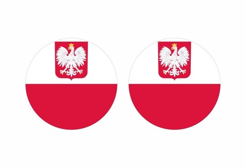 Round sticker poland polish - 2x,