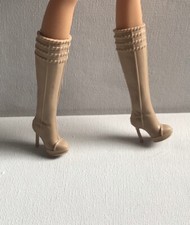 Barbie Doll Stilleto Boots Tan