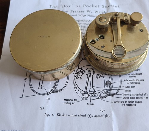 Antique nautical brass pocket - antique,