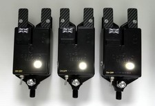 3 x Revamped White Bug-Eye LED  Optonic Compact Bite Alarms.