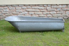 vintage old galvanized bath tin metal bath tub / washing - 170 cm