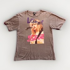 Hysteric Glamour x Courtney Love Graphic Print Grey T-Shirt Y2K